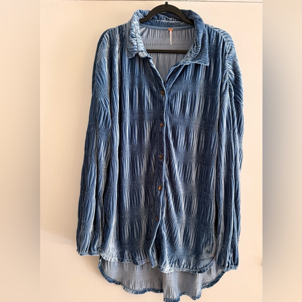 Free People | My Best Top | Blue/Eventide | Sz. Medium NWOT